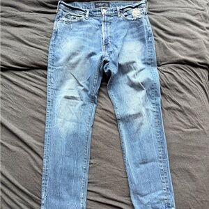 90s Straight Leg Light Blue Wash Denim